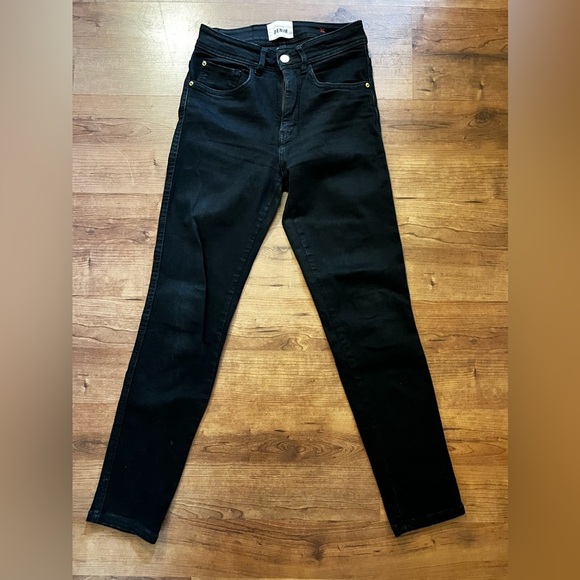 SEZANE DENIM BLACK SKINNY JEANS SIZE 25 - Picture 3 of 3